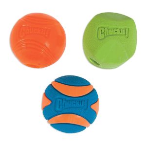 chuckit fetch medley balls dog toy series 2 3 pack 5665
